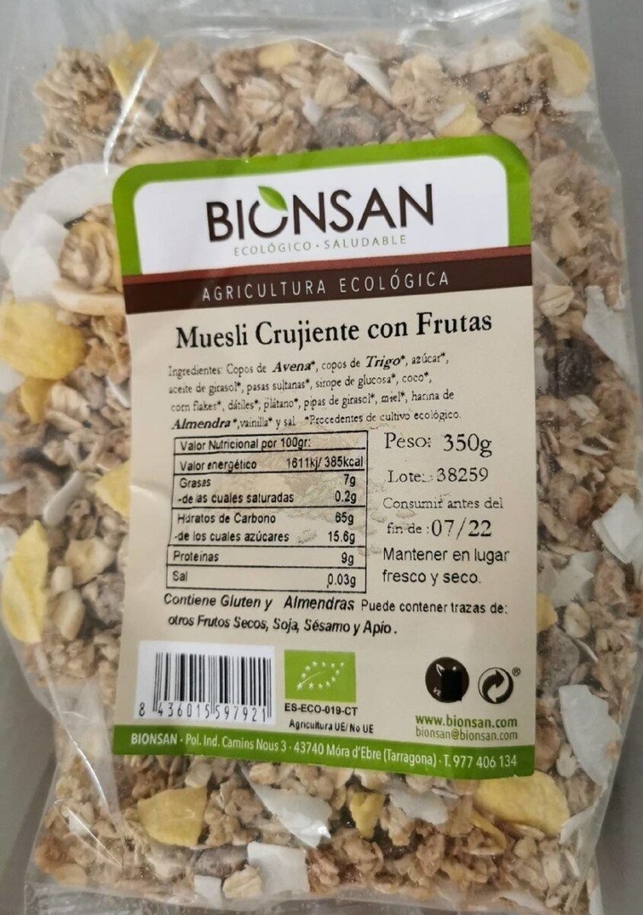 Muesli cruixent amb fruites